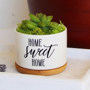 Home Sweet Home, succulent planter, housewarming gift