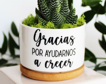 Gracias Por Ayudanos a Crecer | Spanish Teacher | Thank You for Helping Us Grow | Nanny Gift | Thank You in Spanish | Maestra