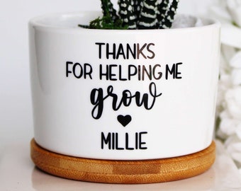 Thanks for helping me grow | daycare gift | teacher gifts | end of school year | thank you for helping me grow | teacher appreciation gift