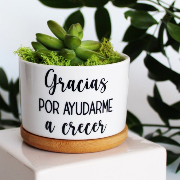 Gracias Por Ayudarme a Crecer | nanny gift | daycare gift | thank you for helping me grow | gift for spanish teacher | thank you in spanish