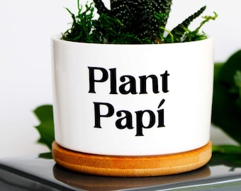 Plant Papi | plant daddy | plant dad | guy who loves plants | plant guy | funny planter | small succulent planter