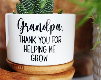 Grandpa thank you for helping me grow | grandpa gift | fathers day | father's day | fathers day grandpa | gift for grandpa | granddad