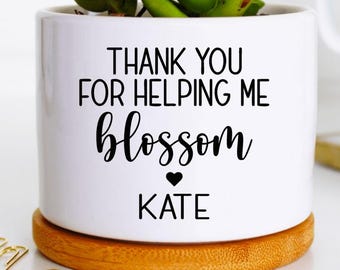 personalized teacher gift for grandma | thank you gift for teacher | grandparent gifts | custom plant pot | personalized planter for teacher