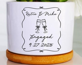 engagement gift for couple just got engaged | custom engagement gifts for newly engaged couple | engagement party | personalized engagement