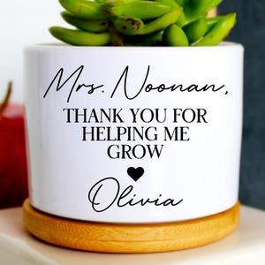Personalized Teacher Planter: Thank You Gift, Custom Plant Pot