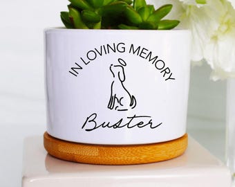dog memorial planter for loss of dog gift | dog memorial gifts in loving memory dog loss | dog memorial pot | pet memorial gift