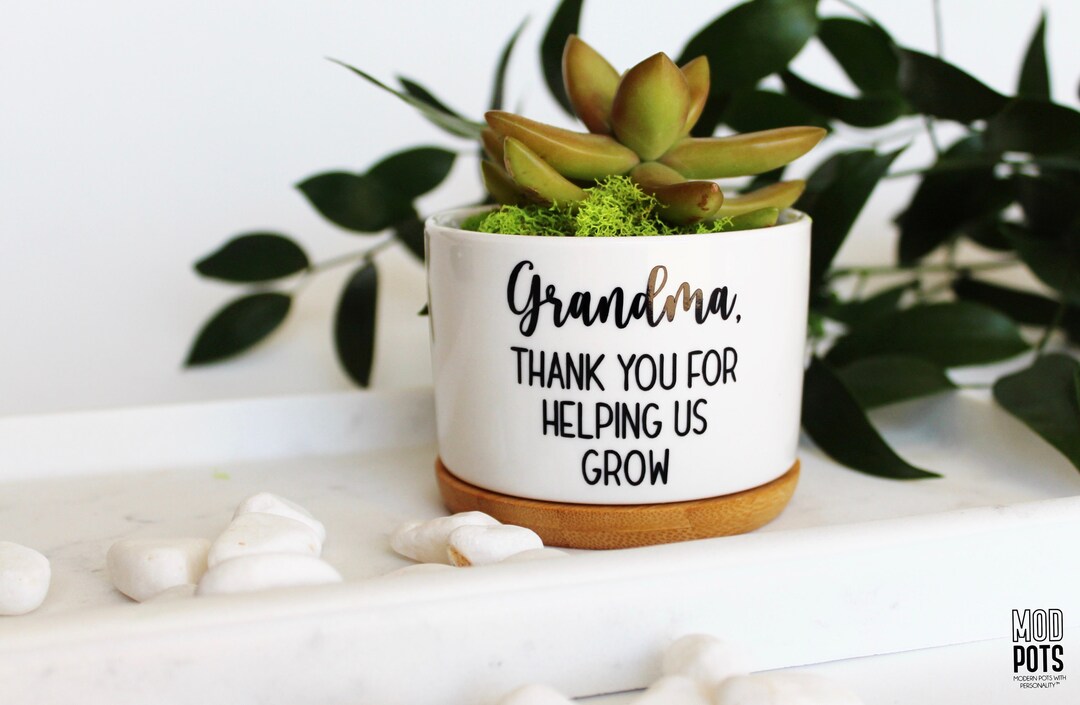 Grandma Thank You for Helping Us Grow, | Gift for Grandma | Grandma Gift | Gift From Grandkids ...