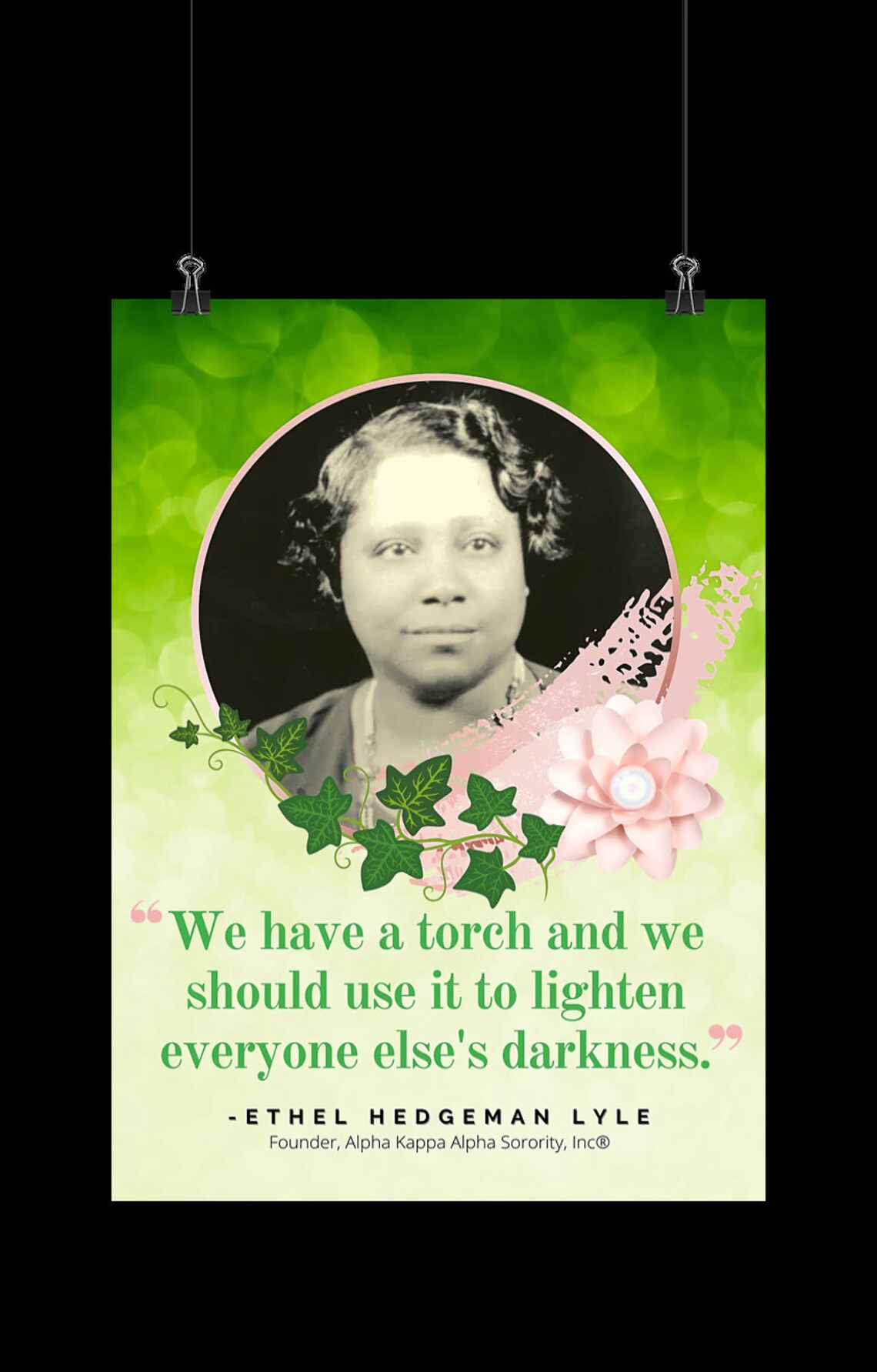 POSTER Ethel Hedgeman Lyle Quote Etsy