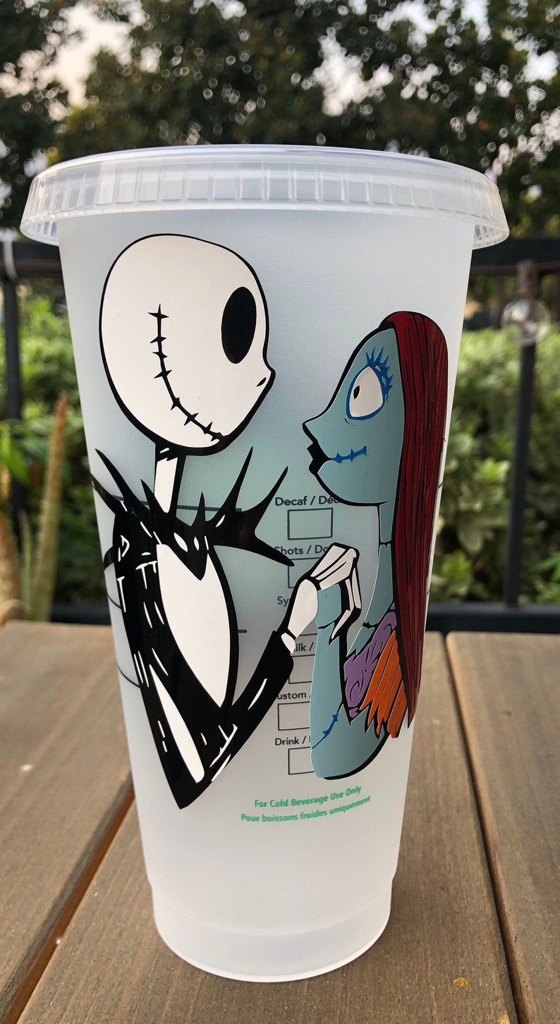 Nightmare Before christmas Starbucks cold cup tumbler jack and Etsy