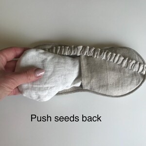 Organic Linen Weighted Eye Mask: Flax Seed Relaxation Pillow image 9