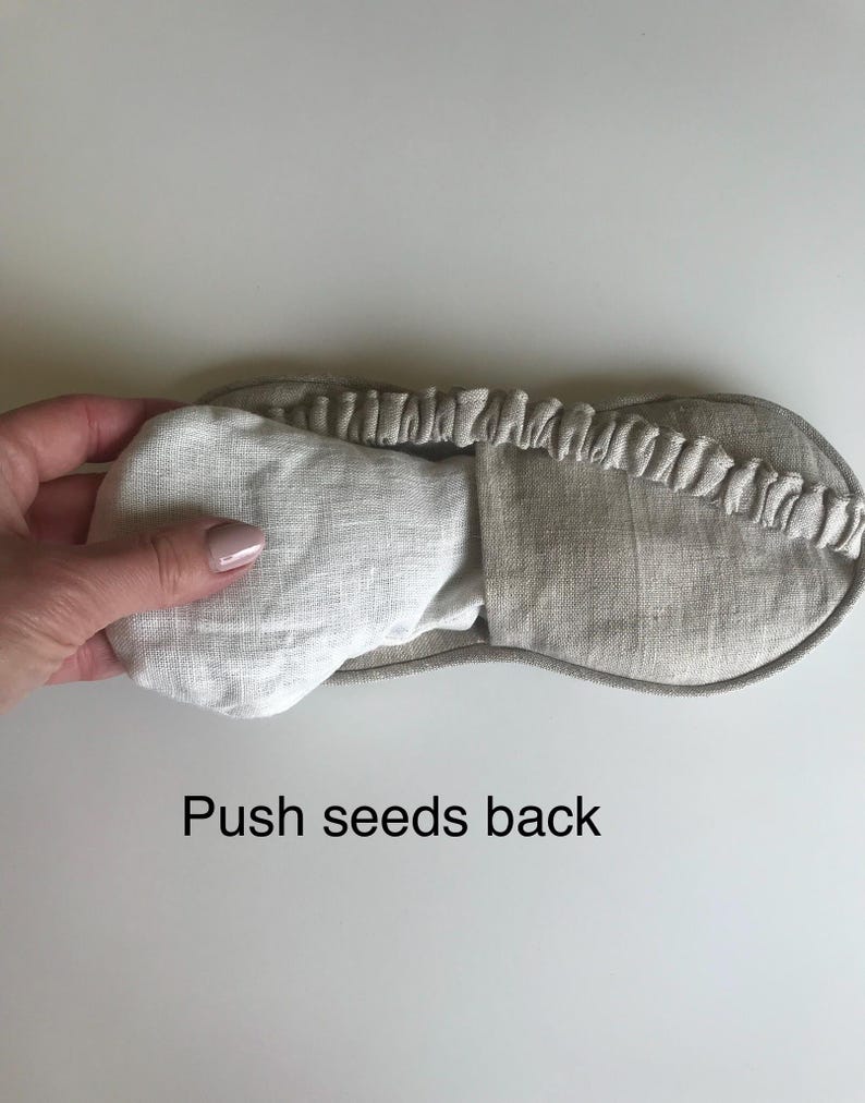 Organic Linen Weighted Eye Mask: Flax Seed Relaxation Pillow image 9