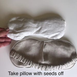 Organic Linen Weighted Eye Mask: Flax Seed Relaxation Pillow image 10