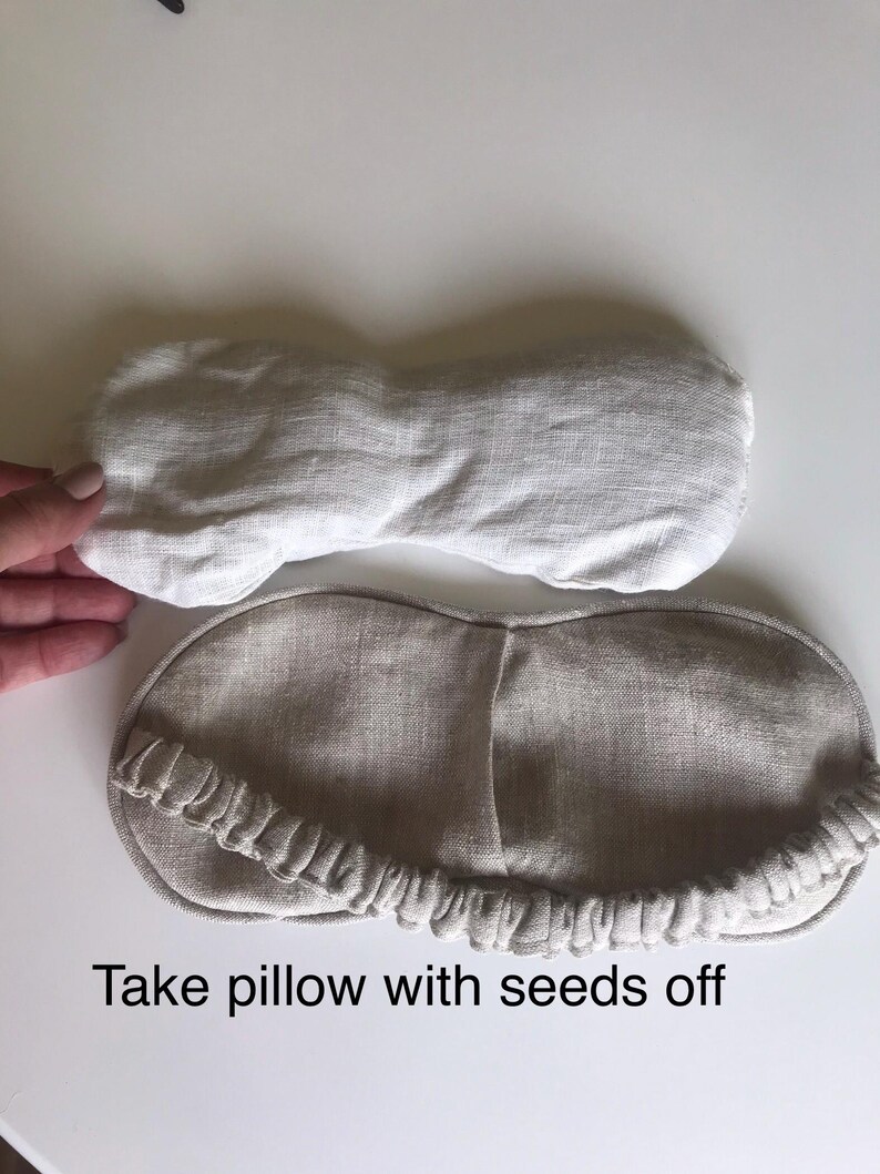 Organic Linen Weighted Eye Mask: Flax Seed Relaxation Pillow image 10