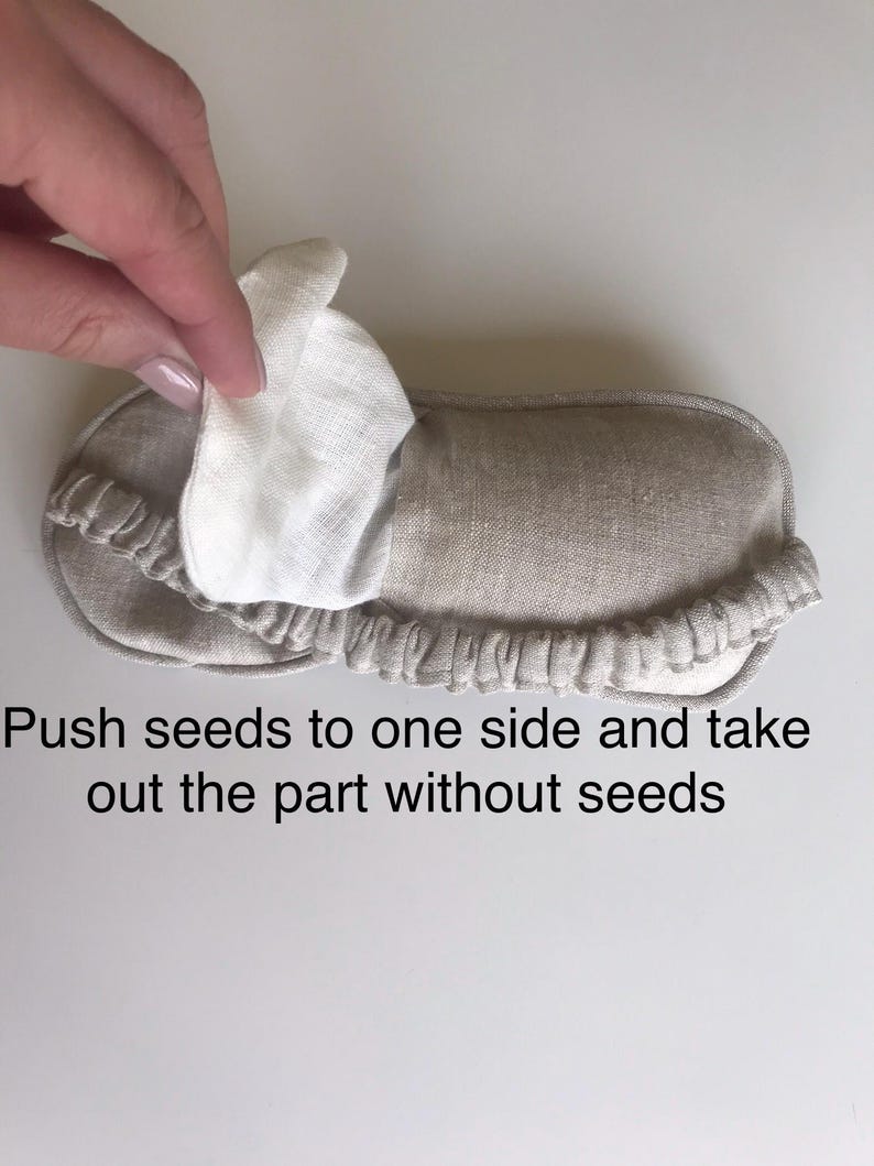Organic Linen Weighted Eye Mask: Flax Seed Relaxation Pillow image 8