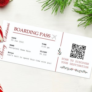 Scansione di Londra per rivelare il buono viaggio di Natale - DOWNLOAD IMMEDIATO - Testo MODIFICABILE - Stampabile, sorpresa personalizzata Viaggio a Londra, imbarco