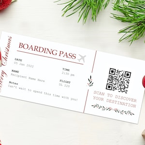 Scansione Irlanda per rivelare il coupon di viaggio di Natale - DOWNLOAD IMMEDIATO - Testo MODIFICABILE - Stampabile, sorpresa personalizzata Viaggio in Irlanda, imbarco