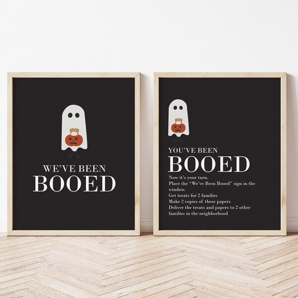 You've Been Booed - INSTANT DOWNLOAD - Printable - 8.5x11, We've been booed, You've been Boo'd, Boo your neighbor game, Halloween activity