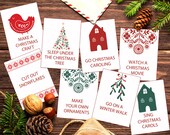 40 Printable Christmas Advent Activity Cards for Kids - INSTANT DOWNLOAD - EDITABLE Text - Advent calendar cards, Kids advent cards,