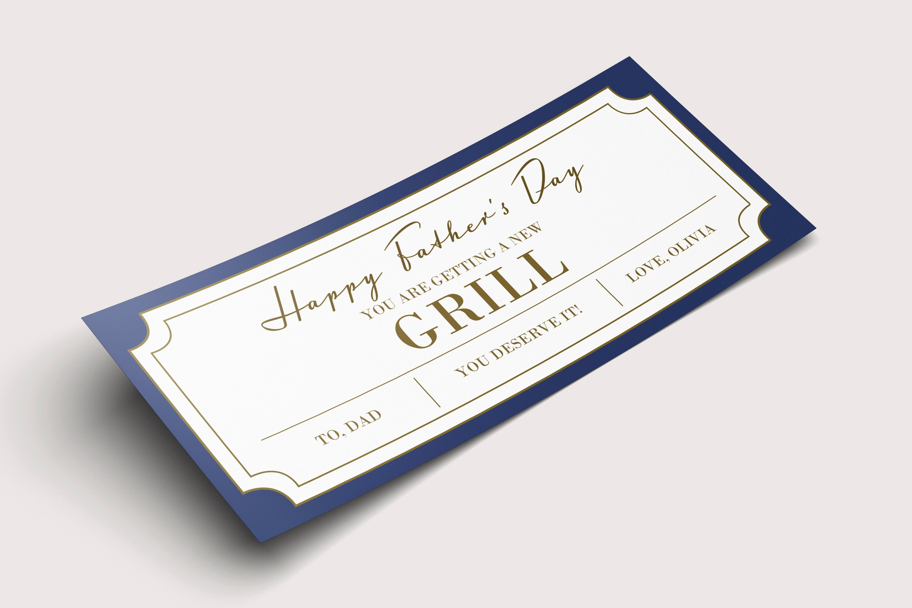 Vatertags-Grill-Coupon-Geschenkgutschein - SOFORTIGER DOWNLOAD - EDITIERBARER Text - Druckbar, personalisiert, Vatertagsgeschenk von Frau und Kindern