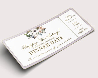 lunch ticket etsy