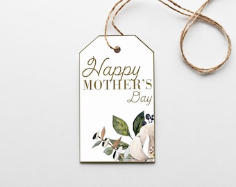 Etiqueta de regalo para el Día de la Madre - DESCARGA INSTANTÁNEA - Imprimible, Regalo, Presente, Mamá, Madre, Día de la Madre, Descarga de etiquetas, Rosa, Floral, Etiqueta de recuerdo,