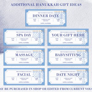 Hanukkah gift certificate