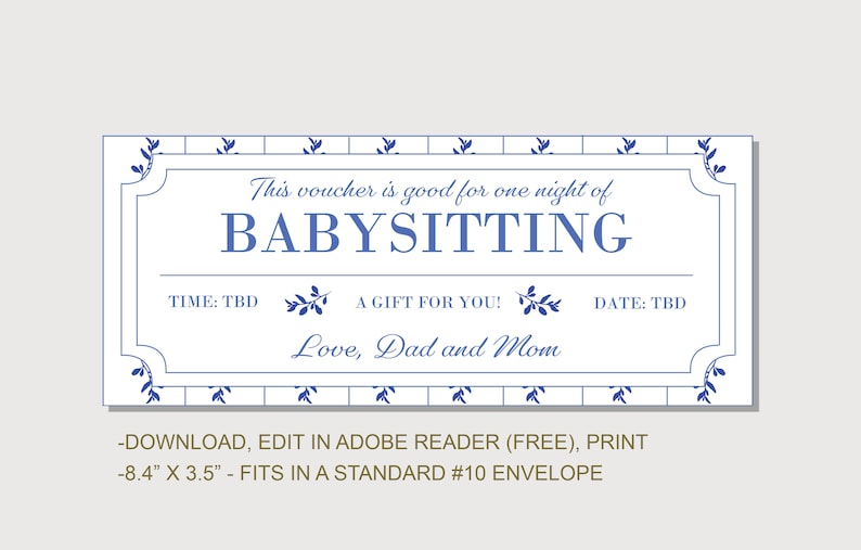 Babysitting Coupon Voucher INSTANT DOWNLOAD EDITABLE Text Etsy Babysitting Coupon Voucher INSTANT DOWNLOAD EDITABLE Text Etsy