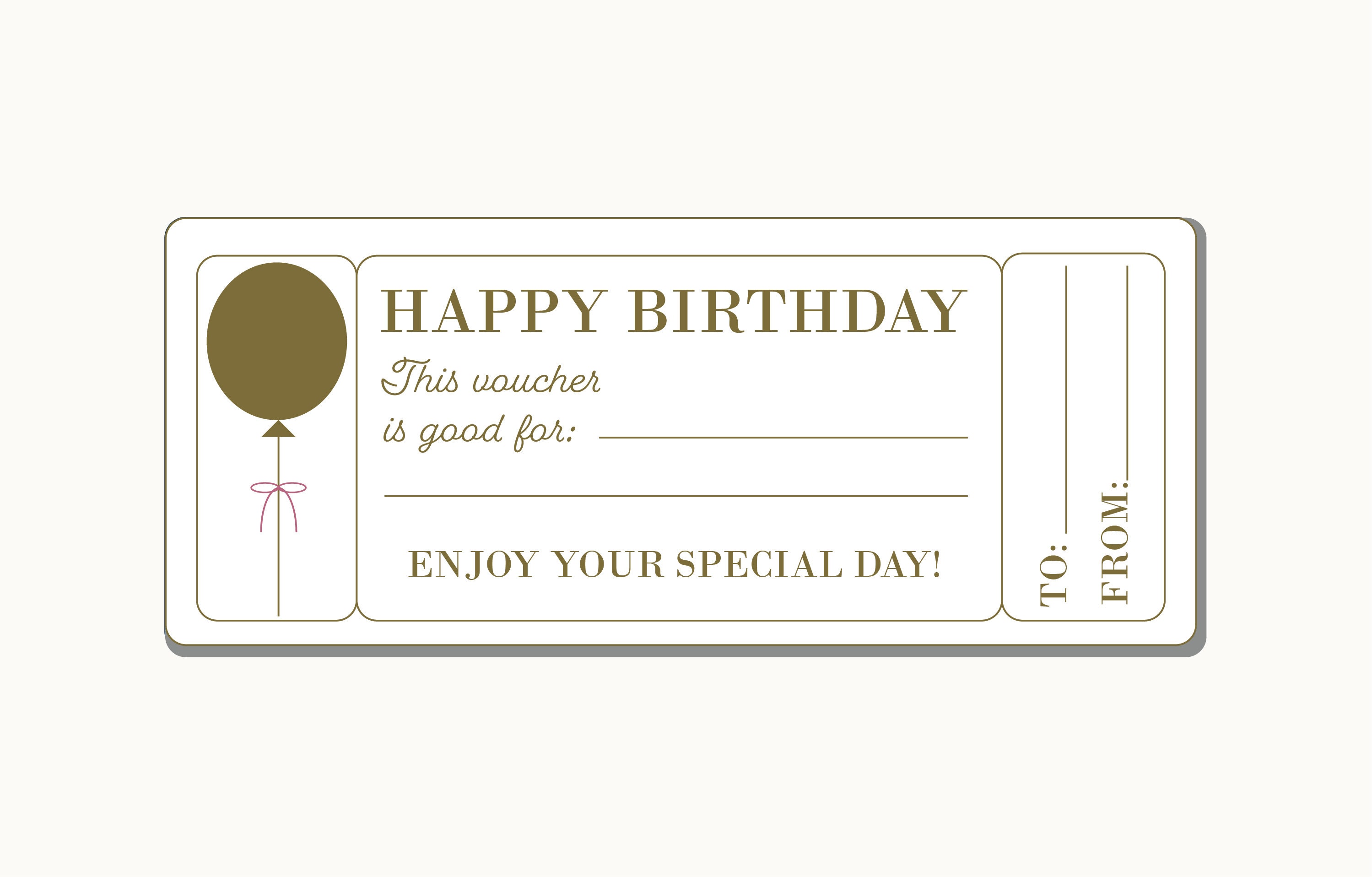 Birthday Coupon Voucher INSTANT DOWNLOAD | Etsy