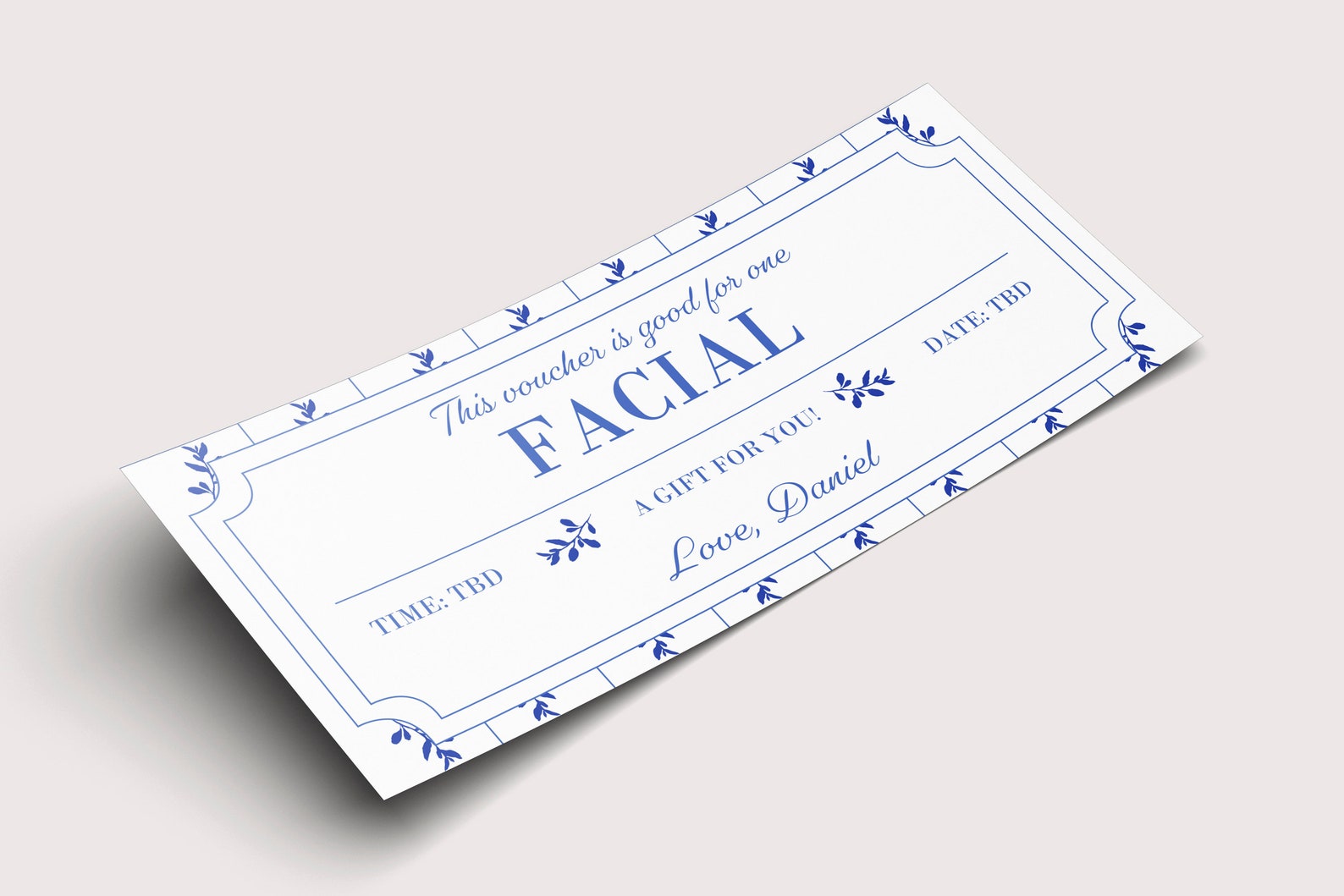 Facial Coupon Voucher INSTANT DOWNLOAD EDITABLE Text | Etsy