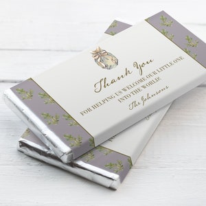 Newborn Thank You Candy Bar Wrapper for Labor and Delivery Nurses and Midwives - INSTANT DOWNLOAD - EDITABLE Text - Printable, new baby gift