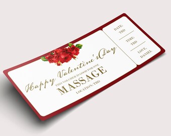 Massage Gift Voucher INSTANT DOWNLOAD EDITABLE Text | Etsy