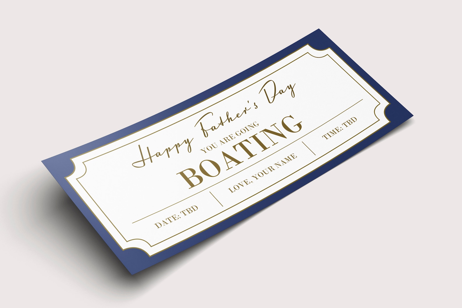 Boating Fathers Day Gift Certificate Coupon INSTANT DOWNLOAD - Etsy