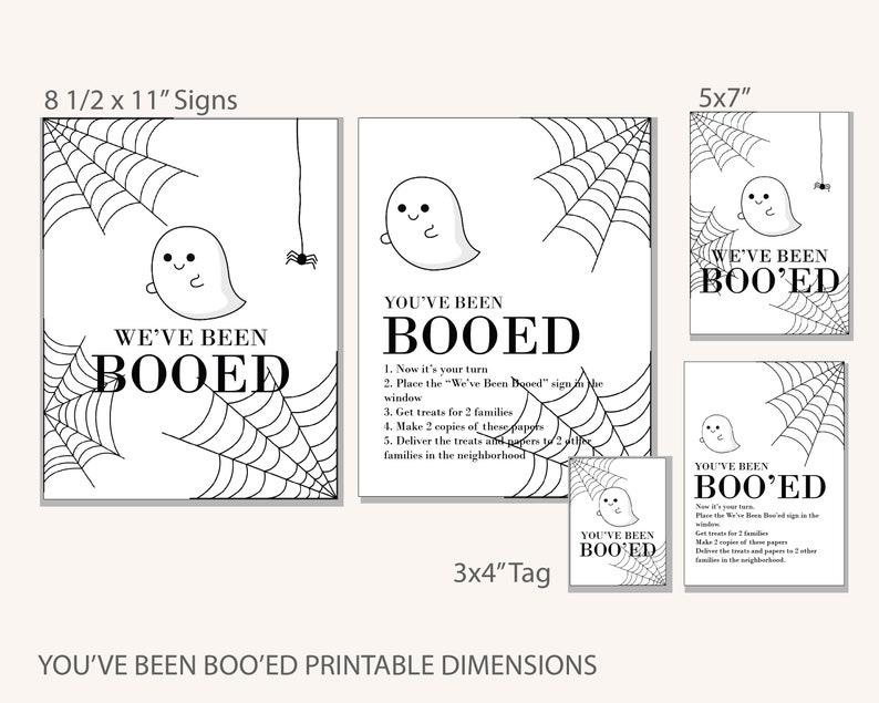 You've Been Booed Printable INSTANT DOWNLOAD 8.5x11 - Etsy