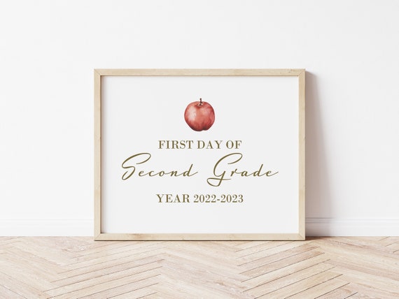 Editable First Day of Second Grade Sign Printable INSTANT - Etsy