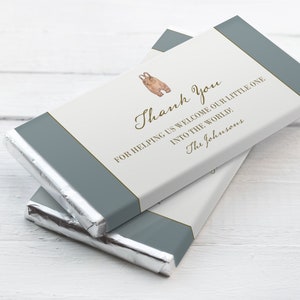 Newborn Thank You Candy Bar Wrapper for Labor and Delivery Nurses and Midwives - INSTANT DOWNLOAD - EDITABLE Text - Printable, new baby gift