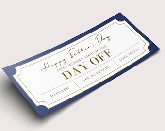 Vatertag Off Coupon Geschenkgutschein - INSTANT DOWNLOAD - EDITIERBARER Text - Druckbar, personalisiert, Vatertagsgeschenke von Tochter, Frau
