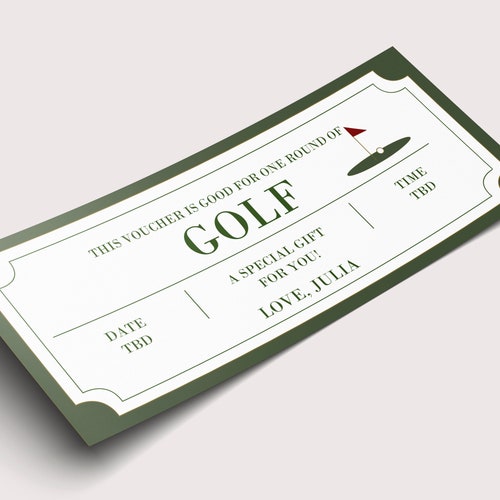 Image 16 for Golf Gift Certificate Template