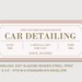 Car Detailing Coupon Voucher - INSTANT DOWNLOAD - EDITABLE Text ...