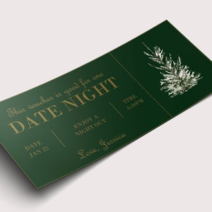 Cadeaubon voor datum en nacht - INSTANT DOWNLOAD - BEWERKBARE tekst - Afdrukbare datum-nacht-cadeaubon, datum-nacht-certificaat