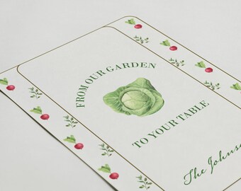 Tuincadeaulabel - INSTANT DOWNLOAD - BEWERKBARE tekst - afdrukbaar, buurman, uit mijn tuin, groente, fruit, delen, produceren, bloemen. mand: