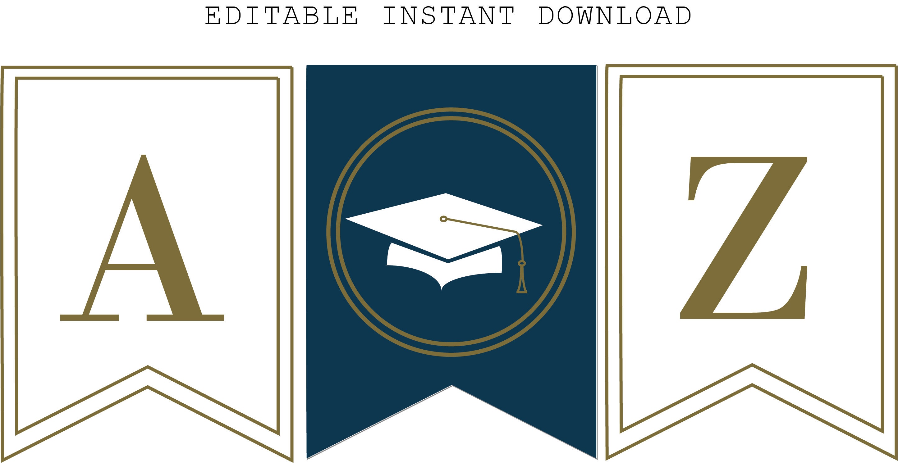 Graduation Printable Banner INSTANT DOWNLOAD EDITABLE Etsy España