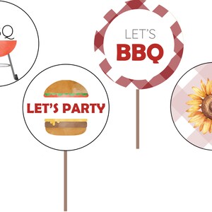 BBQ Party Printable Bundle - INSTANT DOWNLOAD - Non-editable Text ...
