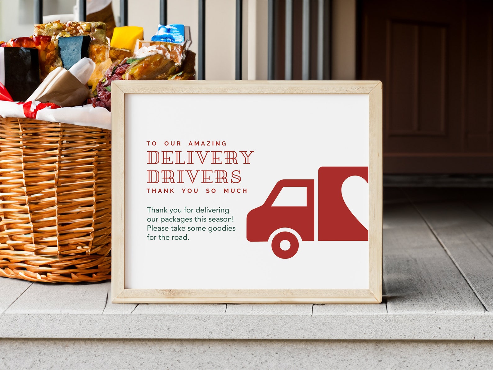 Delivery Driver Snack Sign Printable - INSTANT DOWNLOAD - Printable ...