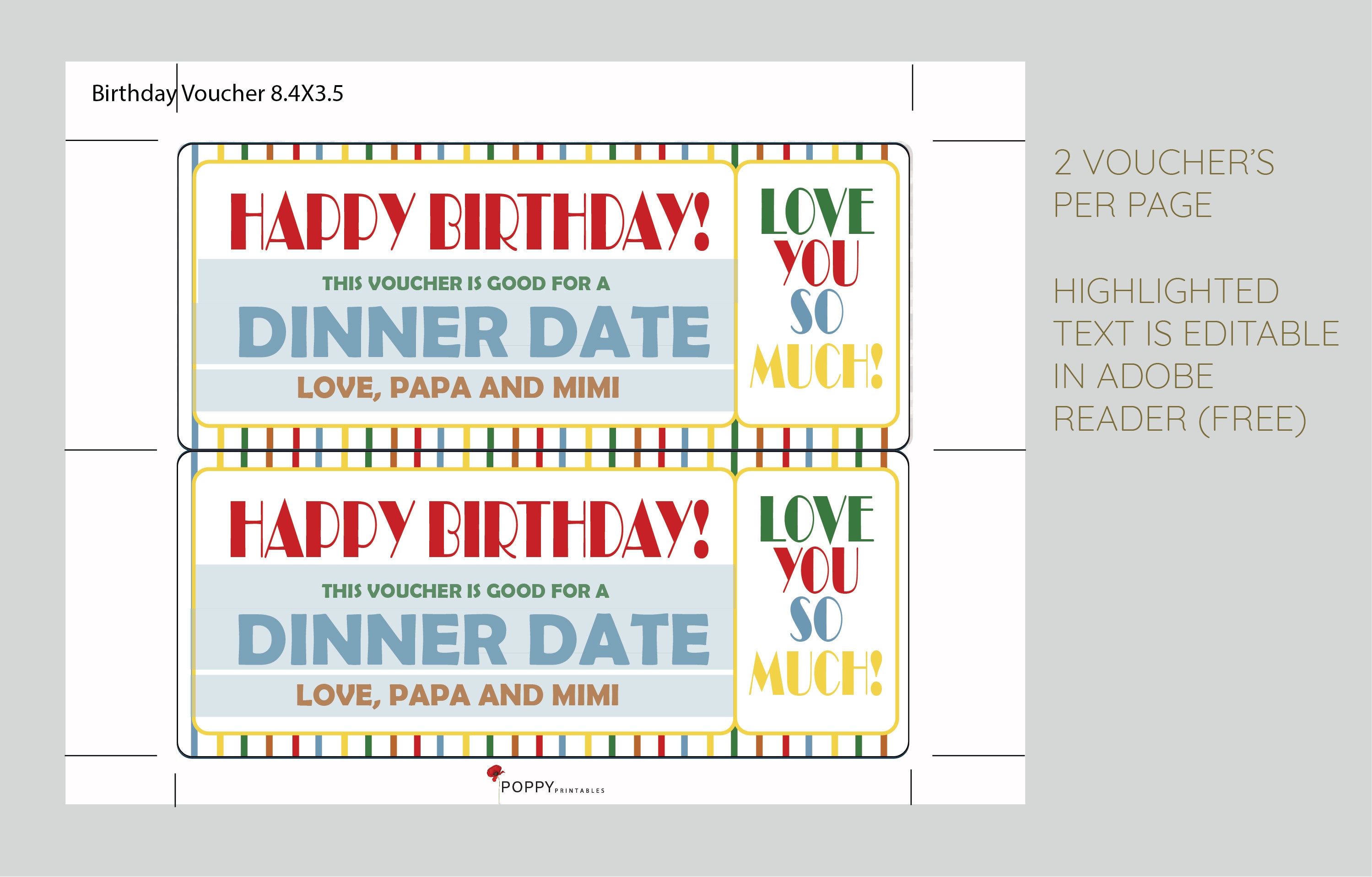 Dinner Coupon Template Dinner Coupon Template