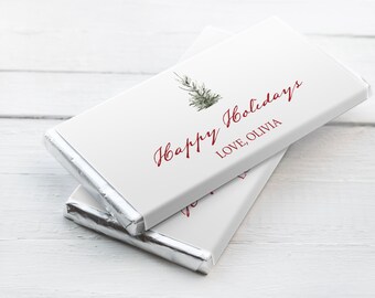 Christmas Candy Bar Wrapper - INSTANT DOWNLOAD  EDITABLE, Printable, Personalized Candy Bar Wrapper, Happy Holiday Teacher Gift, Christmas