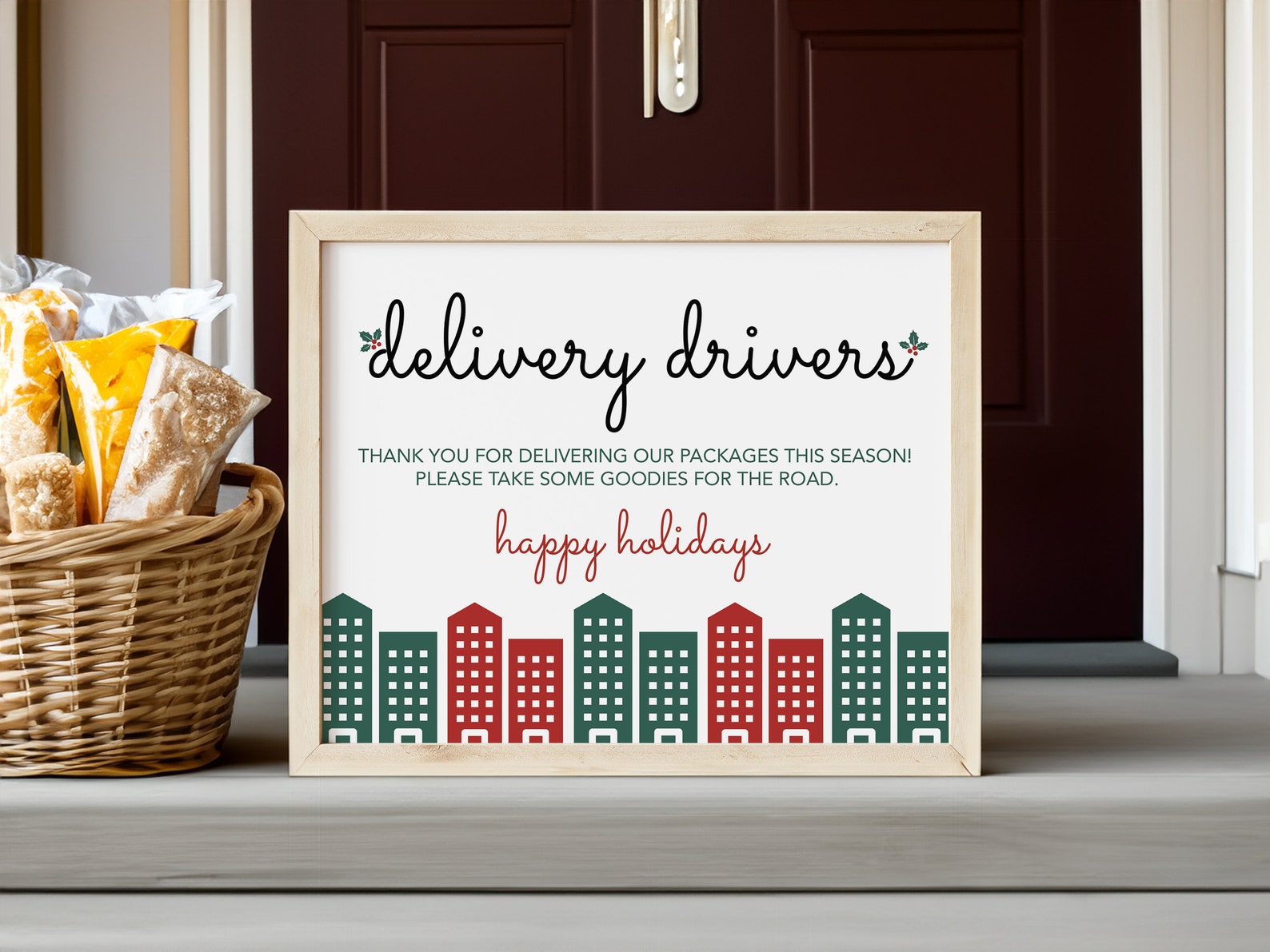 Delivery Driver Snack Sign Printable - INSTANT DOWNLOAD - Printable ...