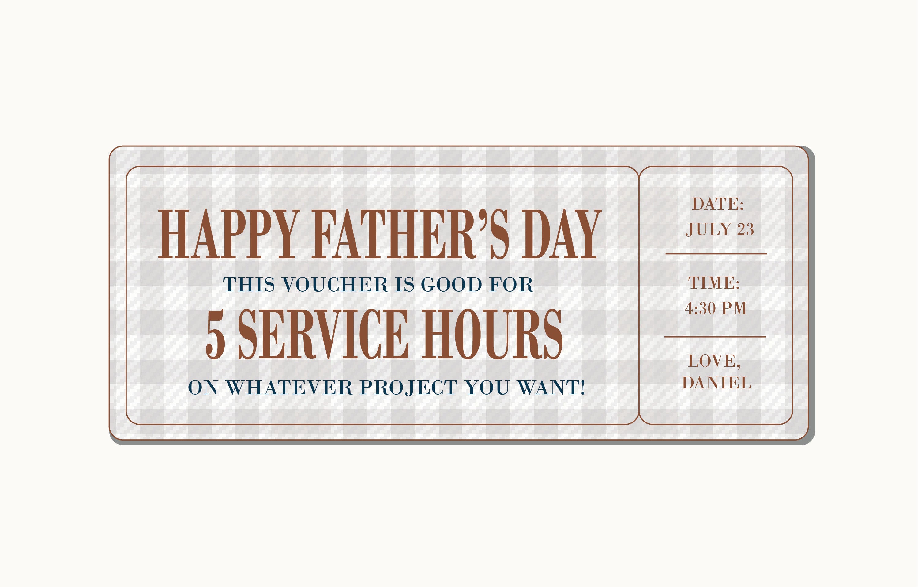Father's Day Gift Voucher INSTANT DOWNLOAD EDITABLE Etsy