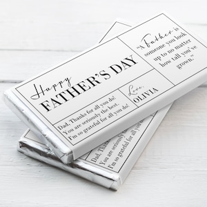 Emballage de barre de chocolat imprimable pour la fête des pères - TÉLÉCHARGEMENT IMMÉDIAT - texte MODIFIABLE - cadeaux surprise, personnalisé, fête des pères de sa fille son fils