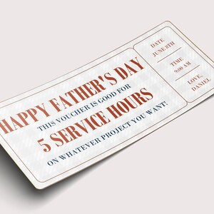 Vatertagsgeschenkgutschein - INSTANT DOWNLOAD - EDITIERBARER Text - Printable, Überraschung, Personalisiert, Ticket, Zertifikat, Vater, Coupon, Papa