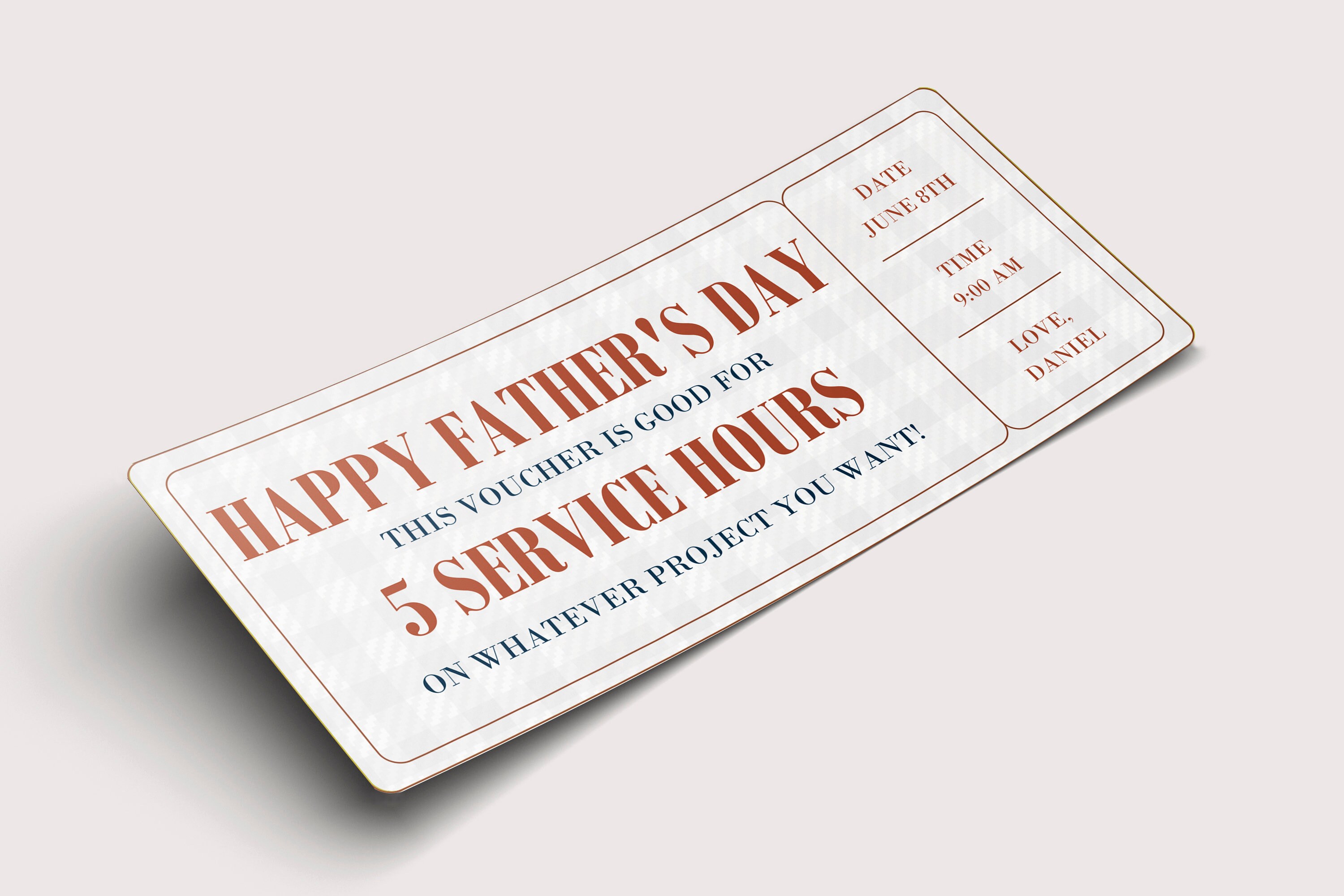 Father's Day Gift Voucher INSTANT DOWNLOAD EDITABLE Etsy